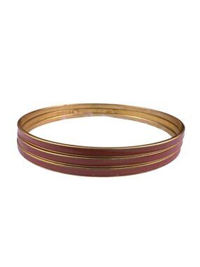 Alfani Womens Rose Gold Tone Metal Slim Bangle Bracelets Set Of 3 Modern Design